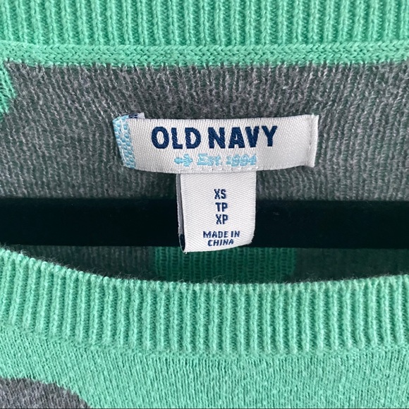 Old Navy Green and Gray Polka Dot Sweater XS - Picture 5 of 6
